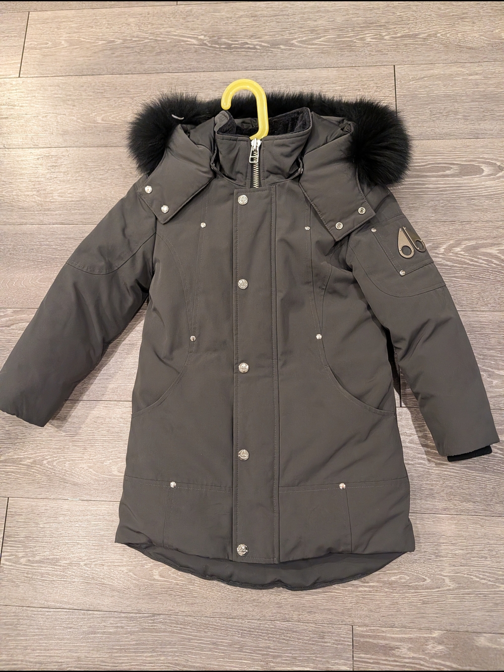 Moose Knuckles Kids Granite With Black Unisex Parka Size XS/TP - Picture 2 of 9